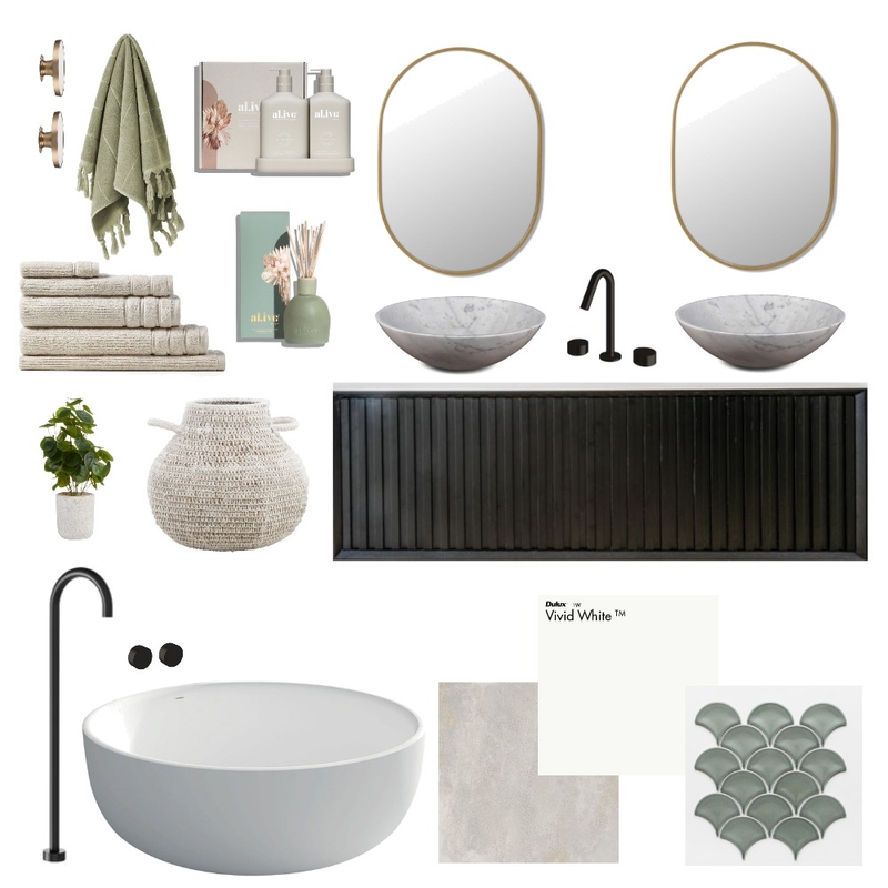 Al.ive Bathroom Comp Mood Board by Nella on Style Sourcebook