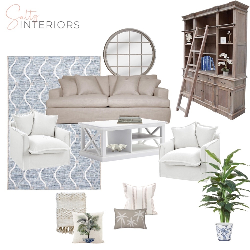 Classic Hamptons Living Mood Board by Salty Interiors Co on Style Sourcebook