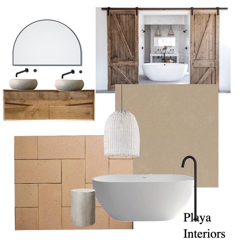 Rustic Coastal Bathroom Mood Board by Playa Interiors on Style Sourcebook