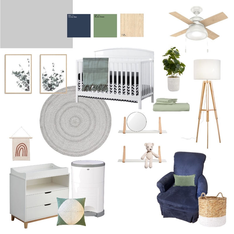 Nursery Blue + Green Mood Board by livyswafford on Style Sourcebook