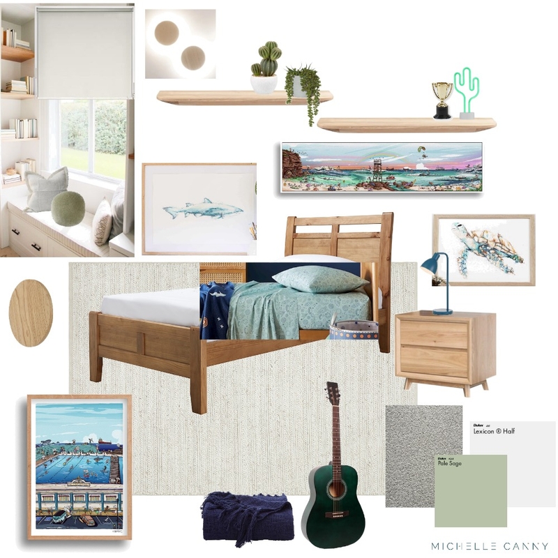 Revised Mood Board for Austin's Room Mood Board by Michelle Canny Interiors on Style Sourcebook