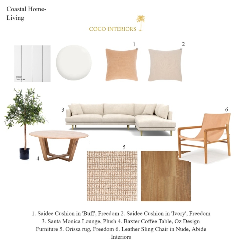 Coastal Home- Living Mood Board by Coco Interiors on Style Sourcebook