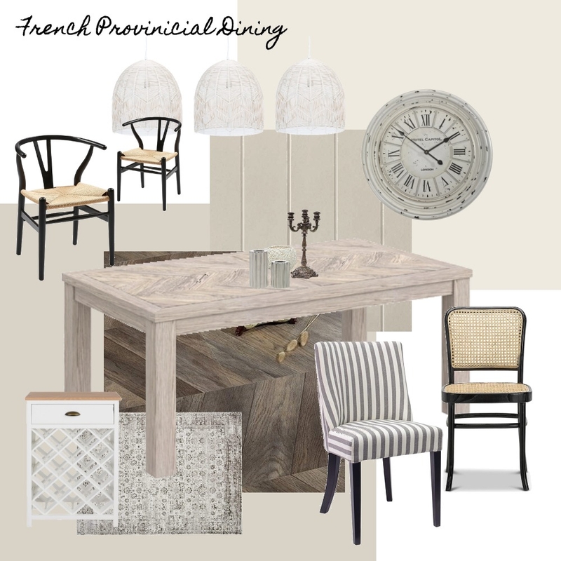 French Provincial Dining Mood Board by Abbey Johnson on Style Sourcebook