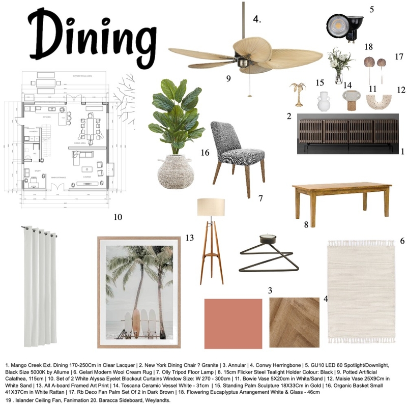 DINING Mood Board by Hannah Pride on Style Sourcebook