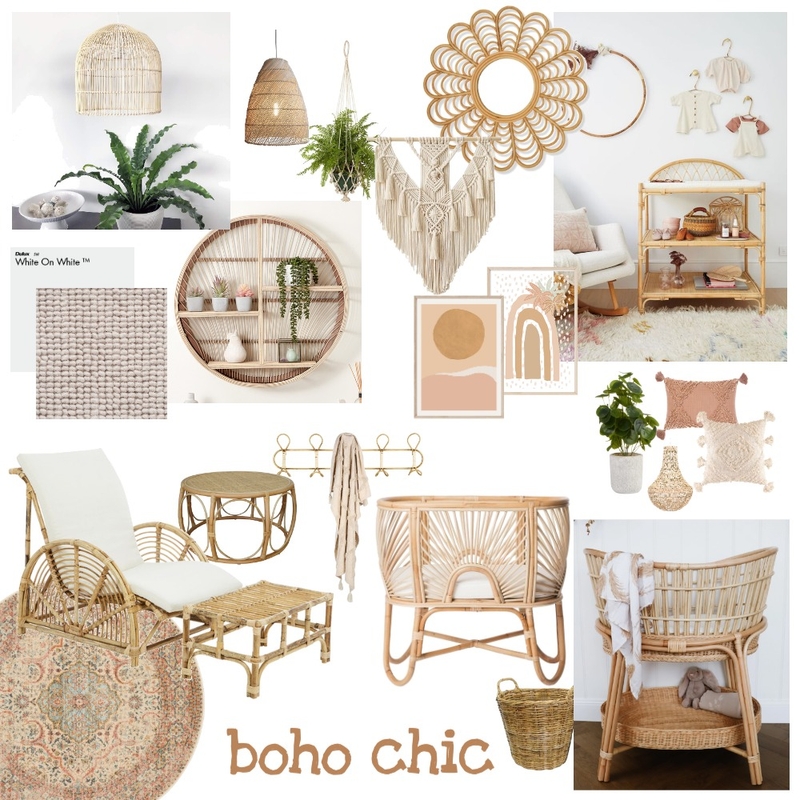 Boho Chic Nursery Mood Board by Christine S on Style Sourcebook