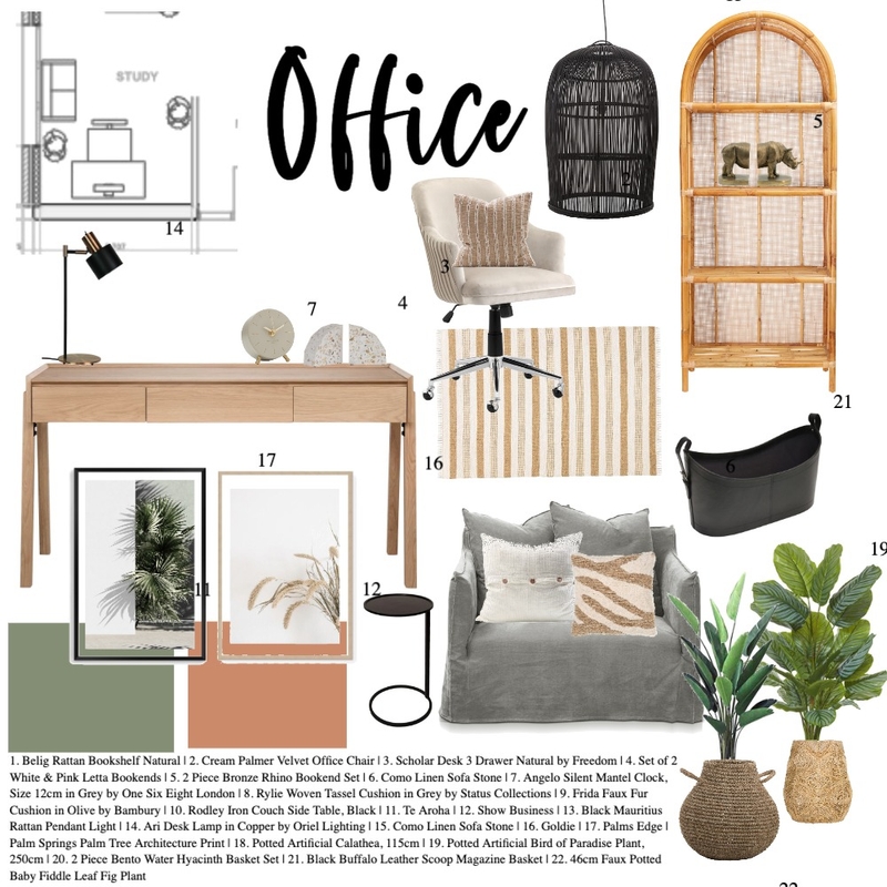 office Mood Board by Hannah Pride on Style Sourcebook