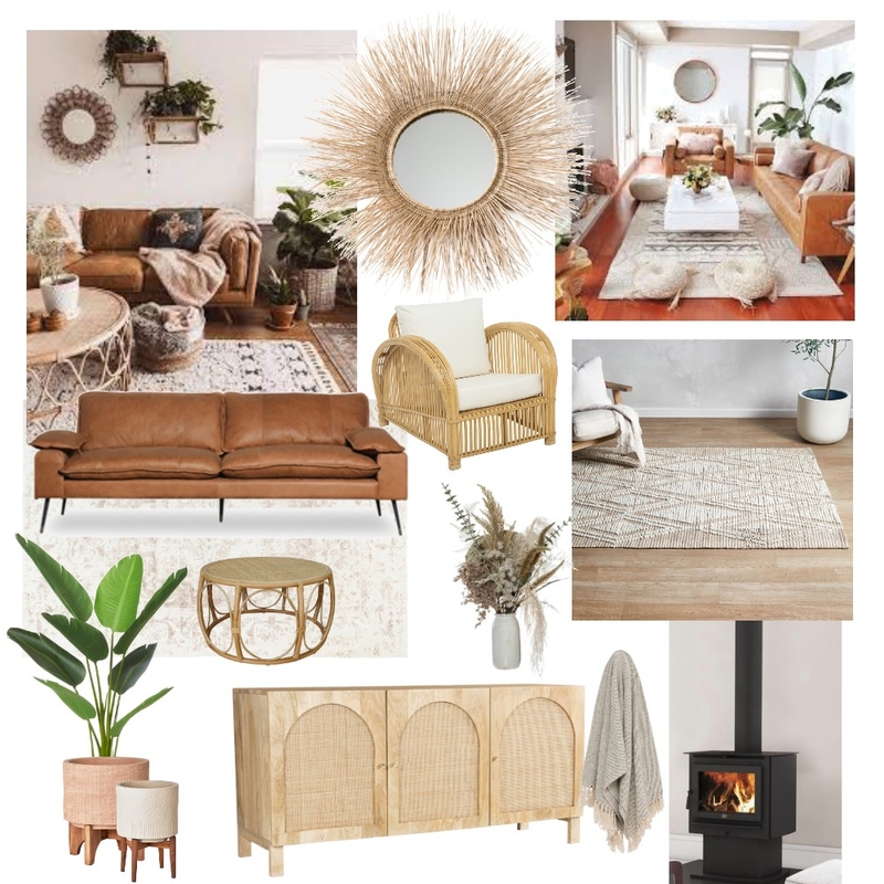 modern boho lounge room Mood Board by rachaelgabb on Style Sourcebook