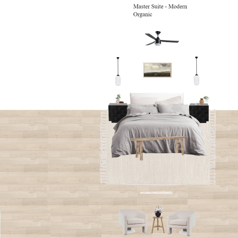 Master Suite - Modern Organic (White rug - Step 2 Mango - Boucle Chair) Mood Board by Casa Macadamia on Style Sourcebook