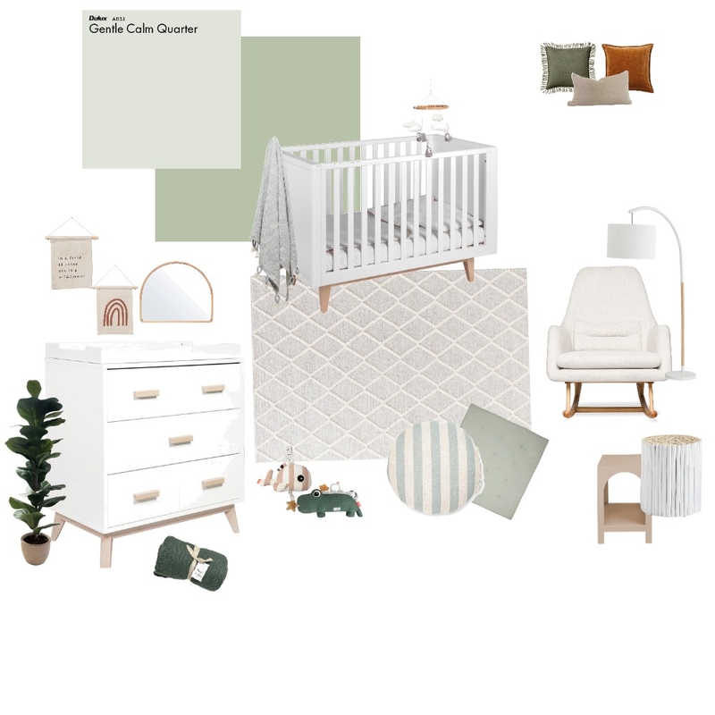 Sage Green Nursery Mood Board by TaniaRC on Style Sourcebook