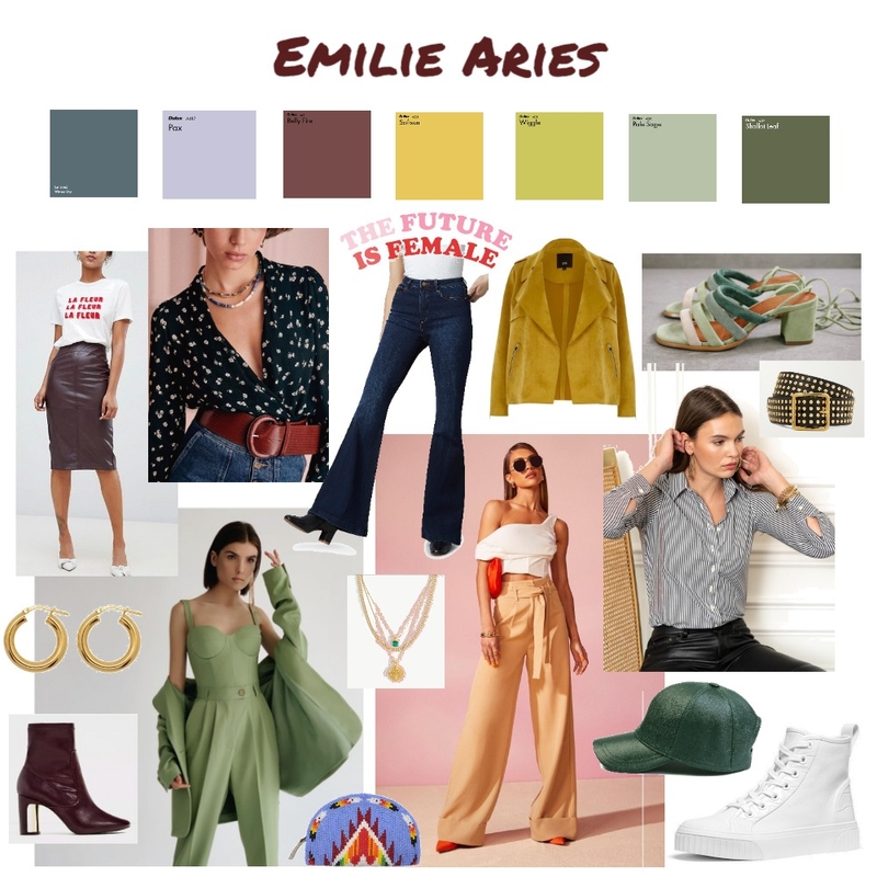 Emilie Aries Style + Branding Board Mood Board by Lauren Thompson on Style Sourcebook