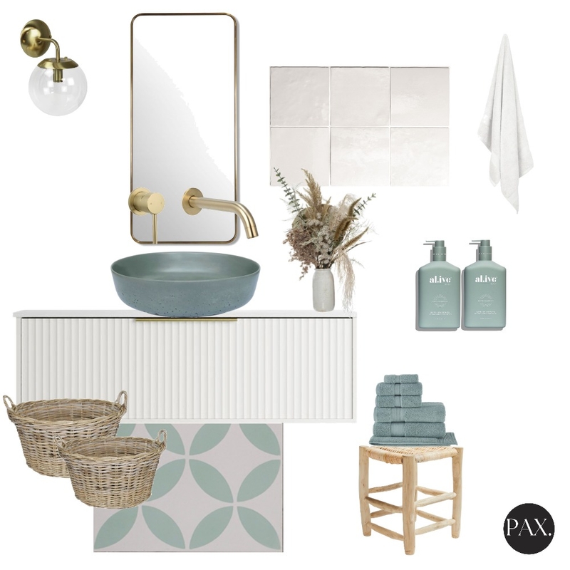 Sage Green Bathroom Mood Board by PAX Interior Design on Style Sourcebook