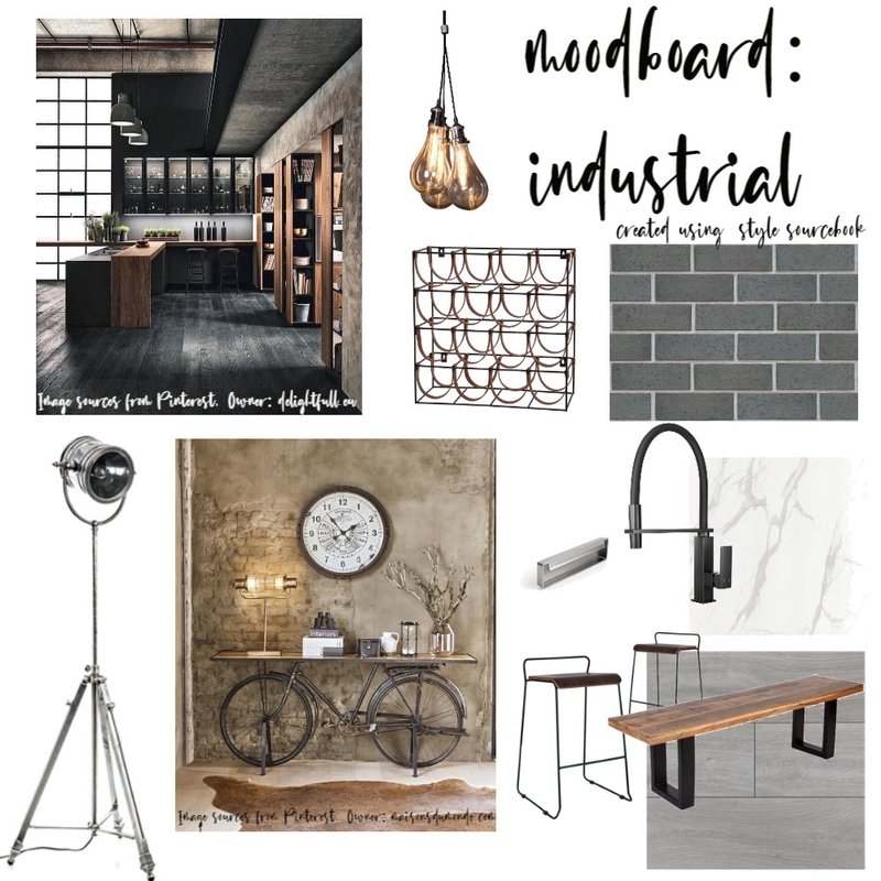 Industrial Mood board Mood Board by Sophie Bassett on Style Sourcebook