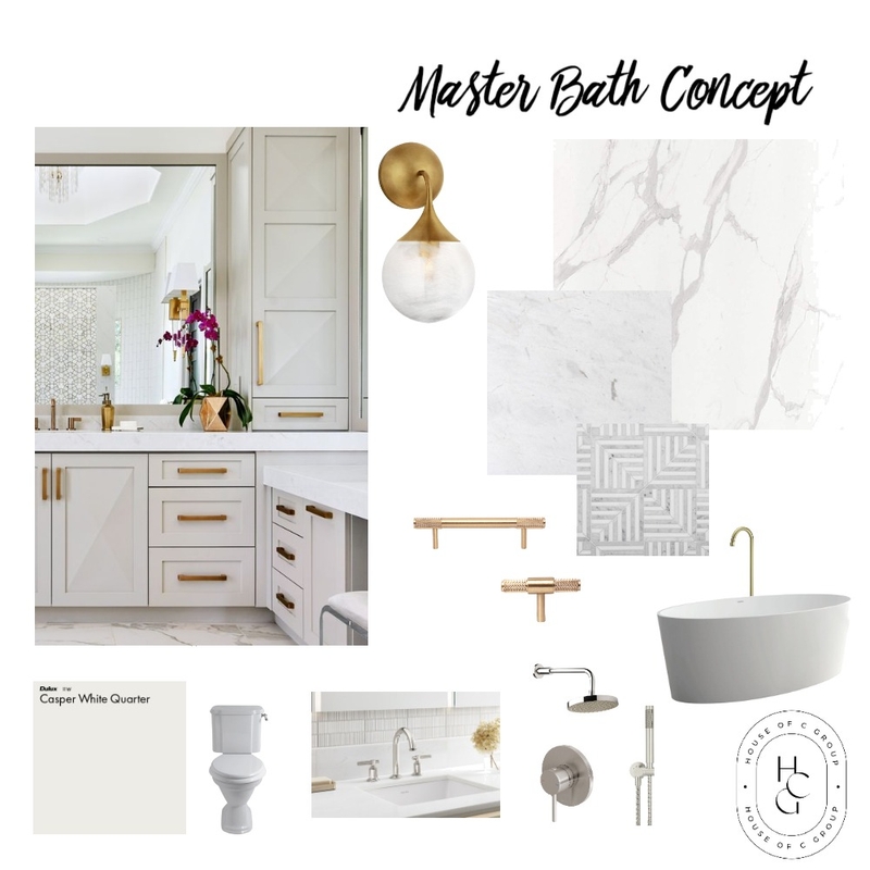 Master Bath Design Mood Board by Cari Nivar on Style Sourcebook