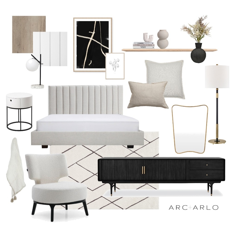 Hall Road Master Bedroom Mood Board by Arc and Arlo on Style Sourcebook