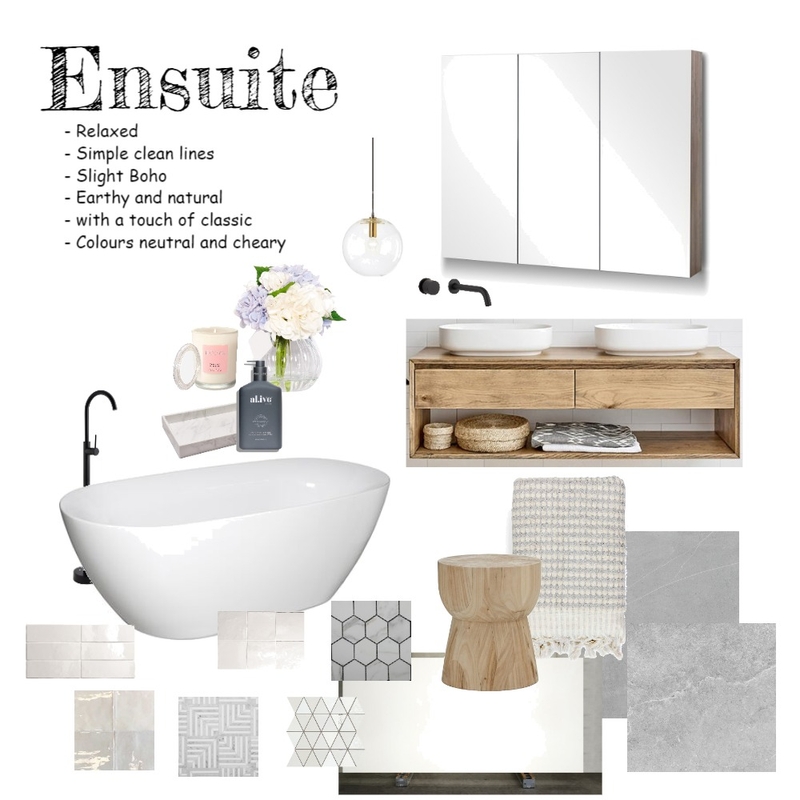 Ensuite Mood Board by Jena on Style Sourcebook