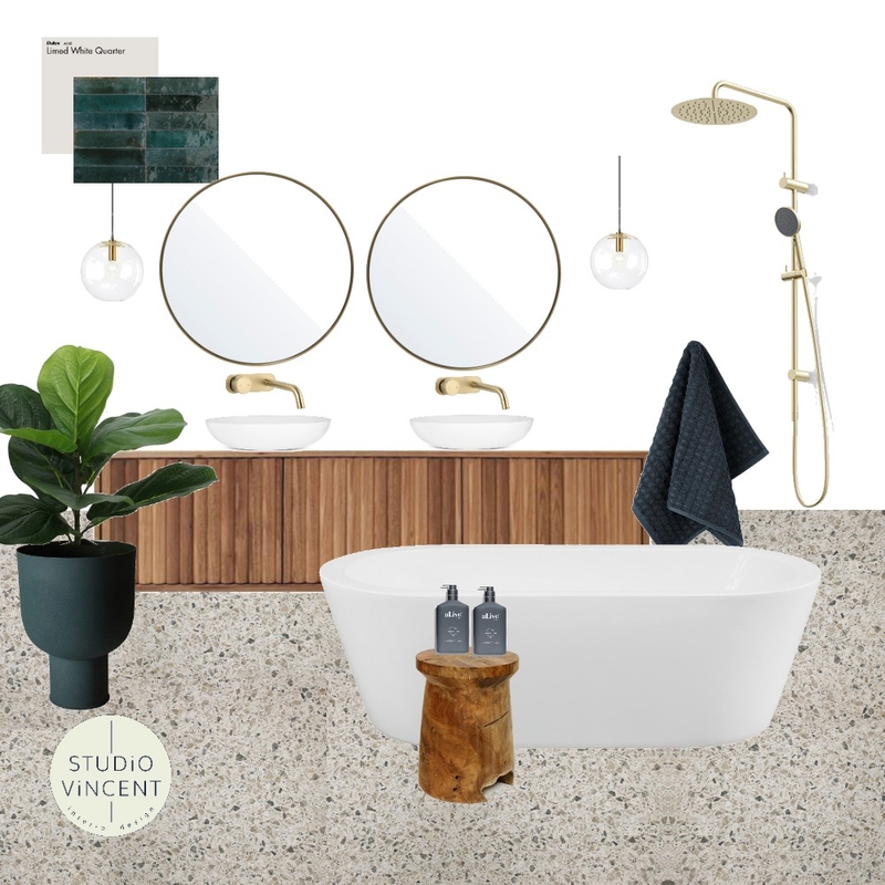 Bathroom Fern Tree Dark Green Mood Board by Studio Vincent on Style Sourcebook