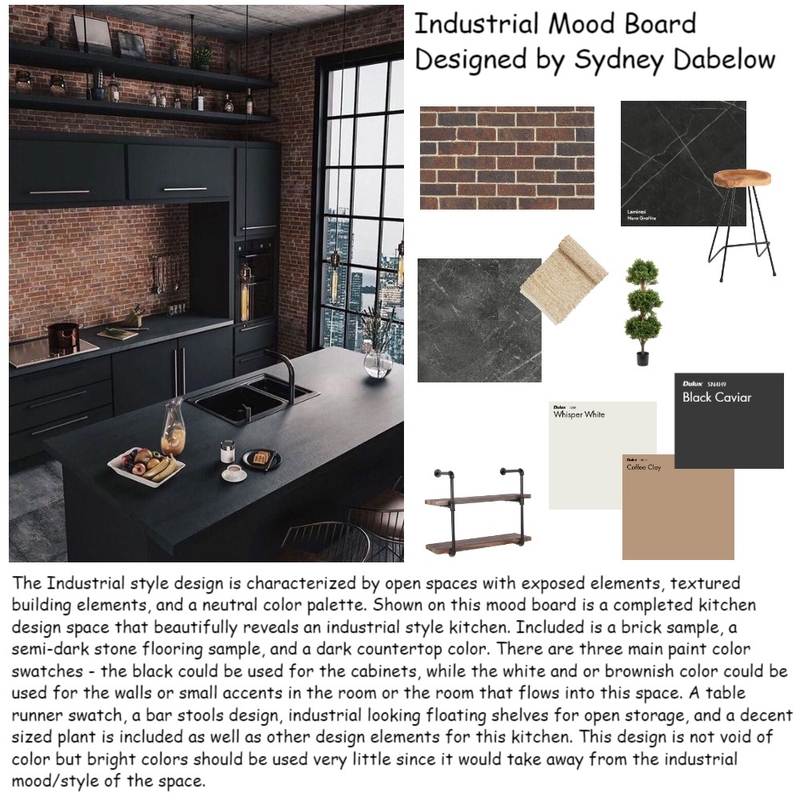 Industrial Mood Board Mood Board by sydney_elaine on Style Sourcebook