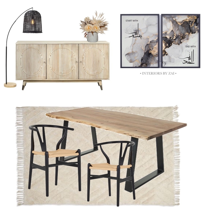 Modern Rustic Dining Mood Board by Interiors By Zai on Style Sourcebook