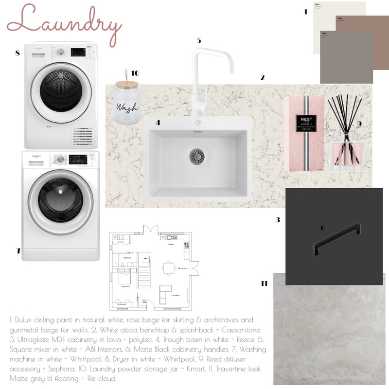 Module 9 - Laundry Mood Board by Jackie.e on Style Sourcebook