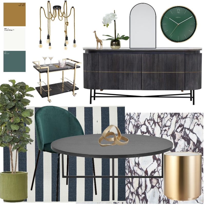 Glam Green and Gold Mood Board by E_M_DesignStudio on Style Sourcebook
