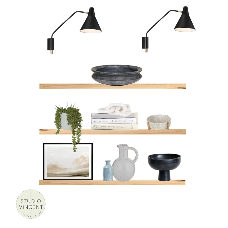 Shelf Styling Mood Board by Studio Vincent on Style Sourcebook