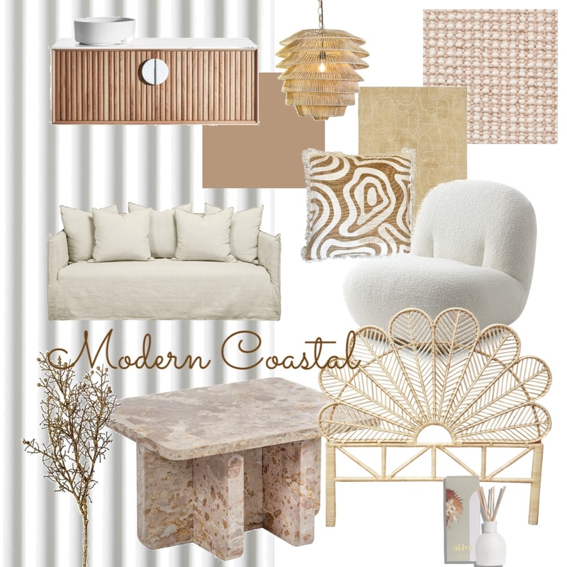 Modern Coastal Mood Board by Ashley Jordan Designs on Style Sourcebook