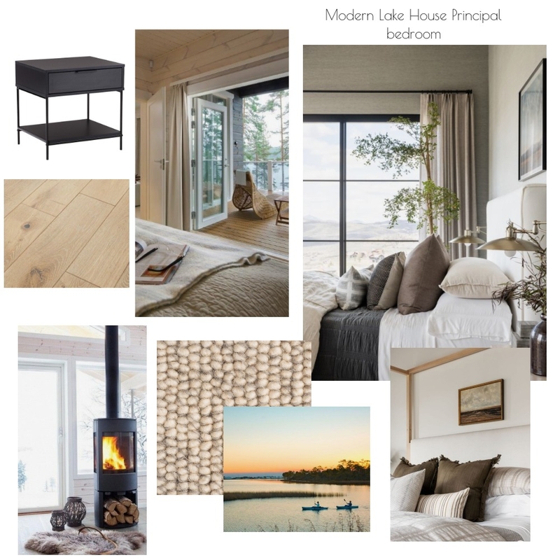 Modern Lake house Principal bedroom Mood Board by leighnav on Style Sourcebook