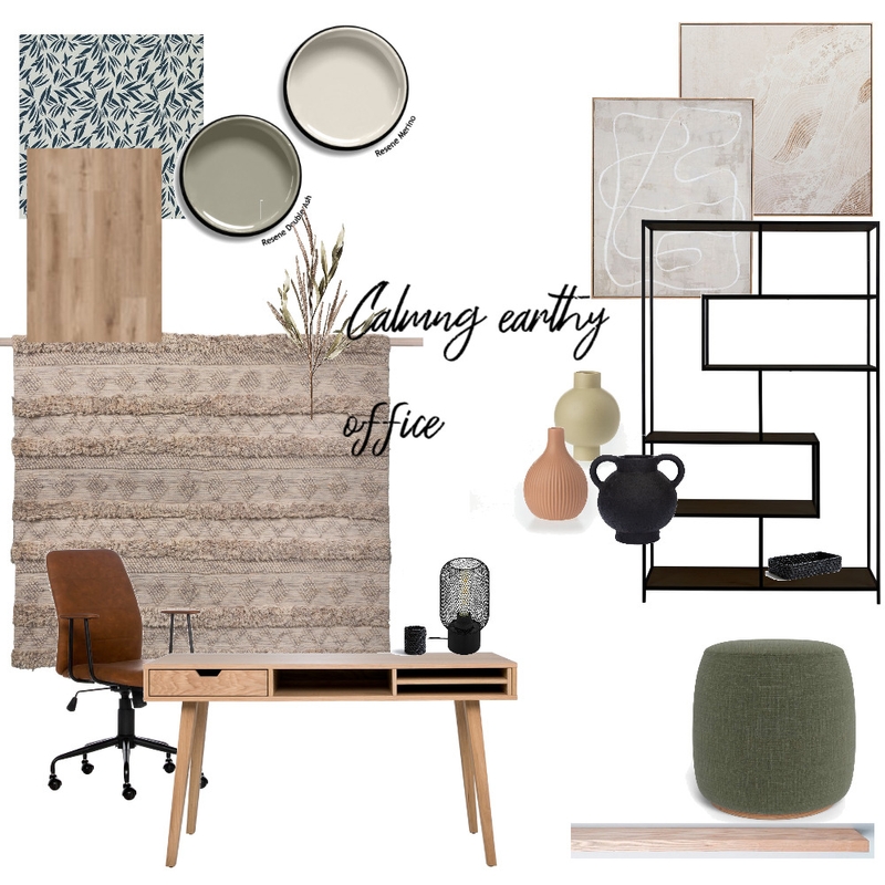 Claming earthy office Mood Board by Jewel Interiors on Style Sourcebook