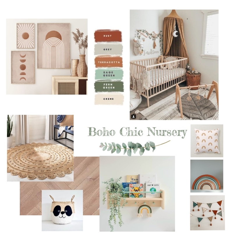 boho chic nursery Mood Board by Cherinedebacker on Style Sourcebook