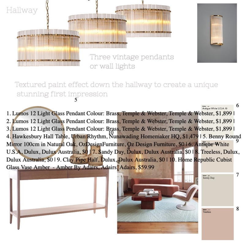 Molly's Home: Hallway Mood Board by Elisenda Interiors on Style Sourcebook