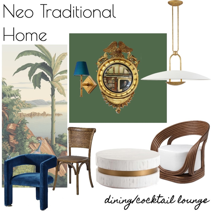 NEO TRAD HOME - Dining area/cocktail lounge Mood Board by RLInteriors on Style Sourcebook