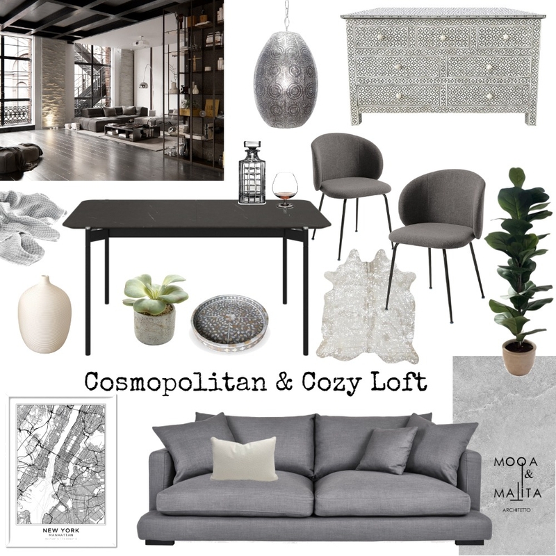 Cosmopolitan&Cozy Loft Mood Board by Alessia Malara on Style Sourcebook