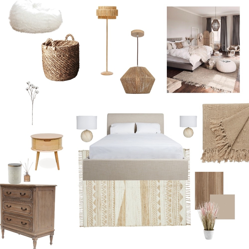 boho chic bedroom Mood Board by Aminast on Style Sourcebook