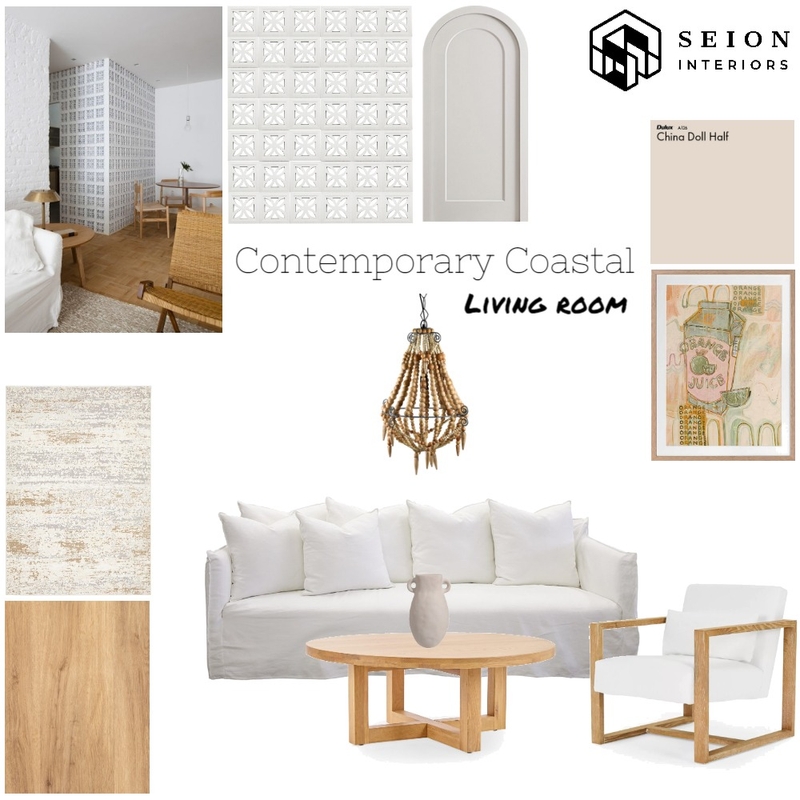 Contemporary Coastal Living Room Mood Board by Seion Interiors on Style Sourcebook