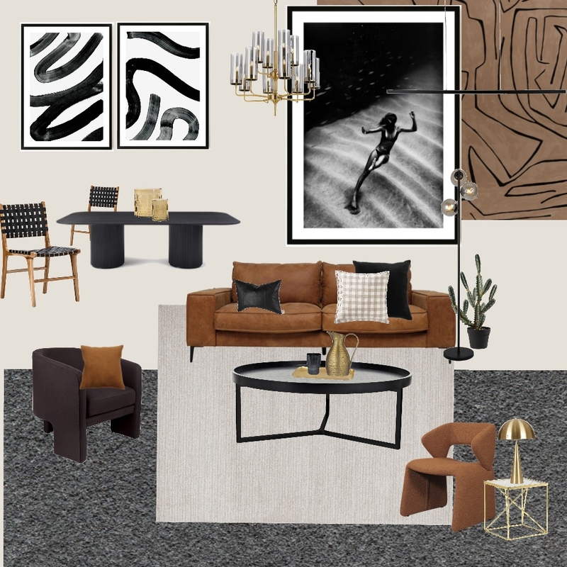 Co-working space - black and gold Mood Board by Staged by Flynn on Style Sourcebook