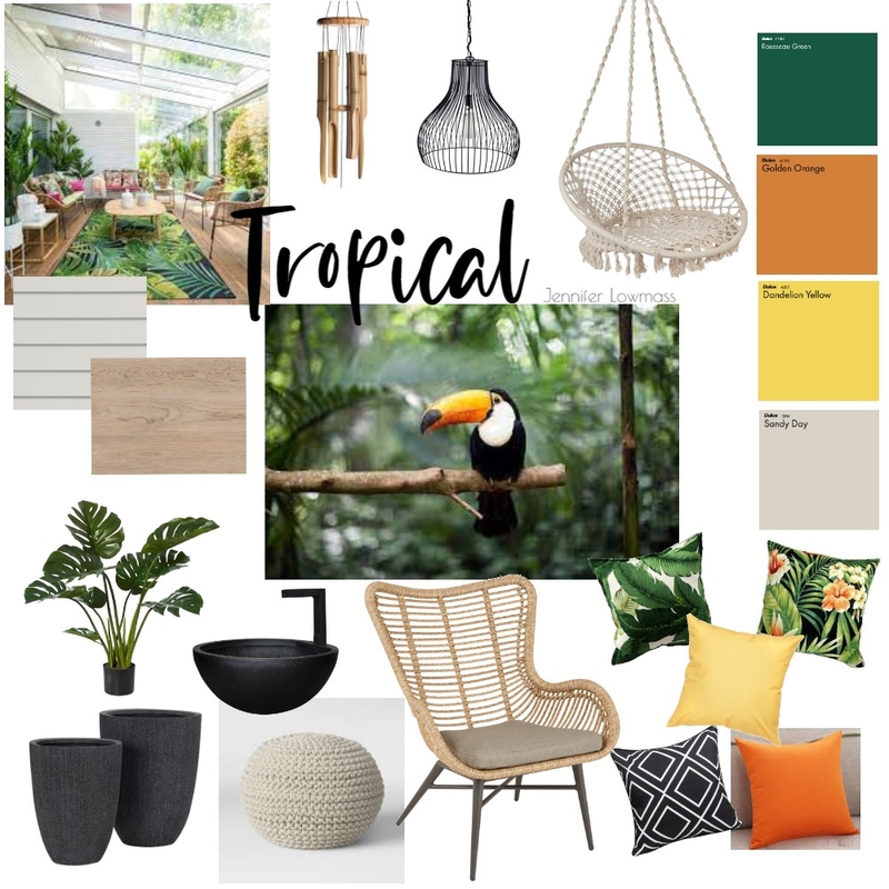 Tucan Tropical Mood Board by Jennifer Lowmass on Style Sourcebook