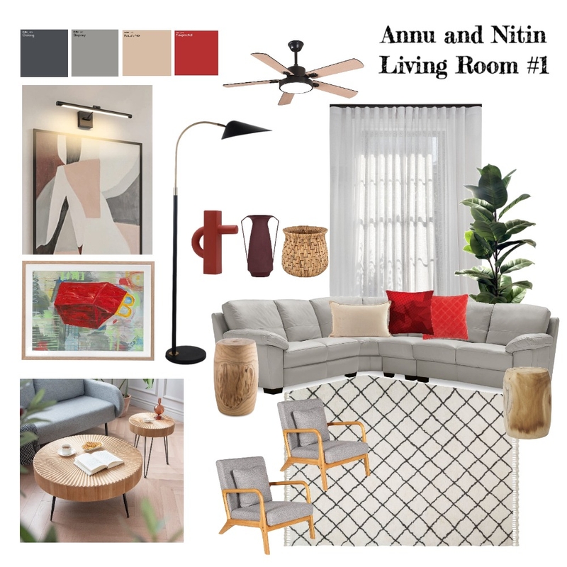 Annu and Nitin Living Room Mood Board by Aline Farias on Style Sourcebook