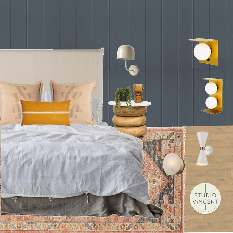 Cozy Bedroom HArdie Groove Salmon Mood Board by Studio Vincent on Style Sourcebook