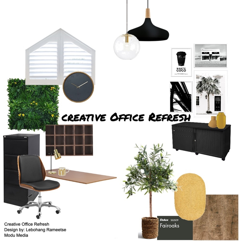 Creative Office Refresh Mood Board by Lebo on Style Sourcebook