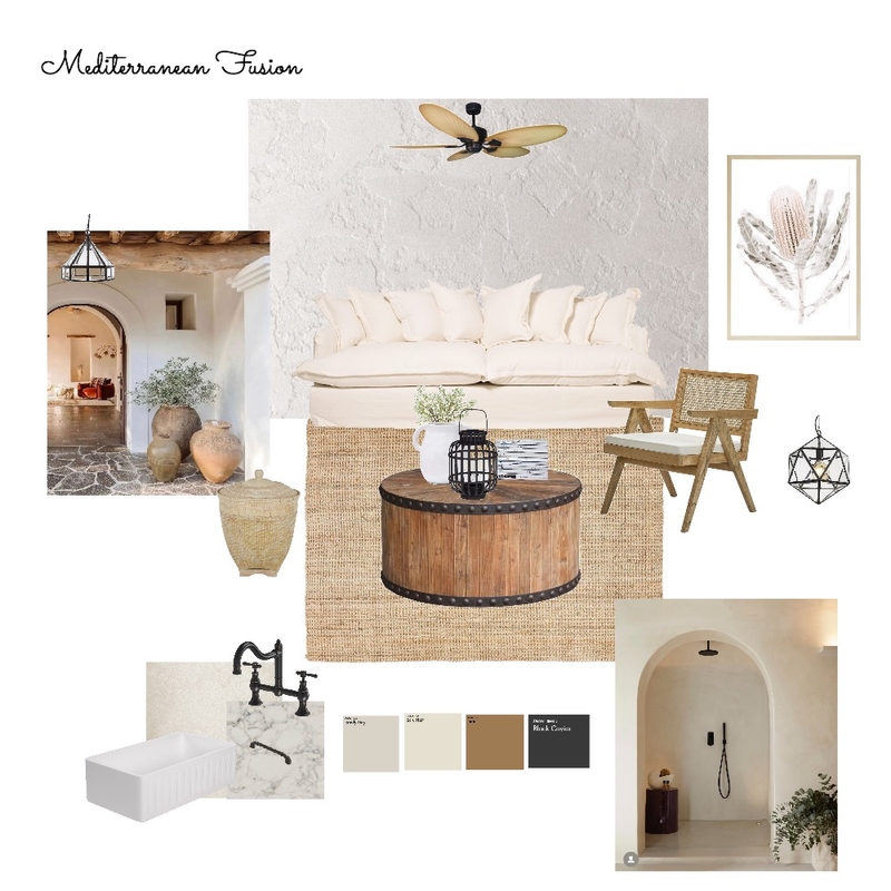 Mediterranean Fusion Mood Board by Dressed AU Maison on Style Sourcebook