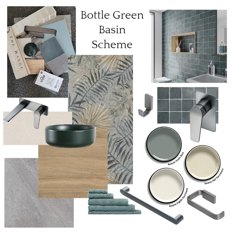 Bottle Green Basin Scheme Mood Board by JJID Interiors on Style Sourcebook