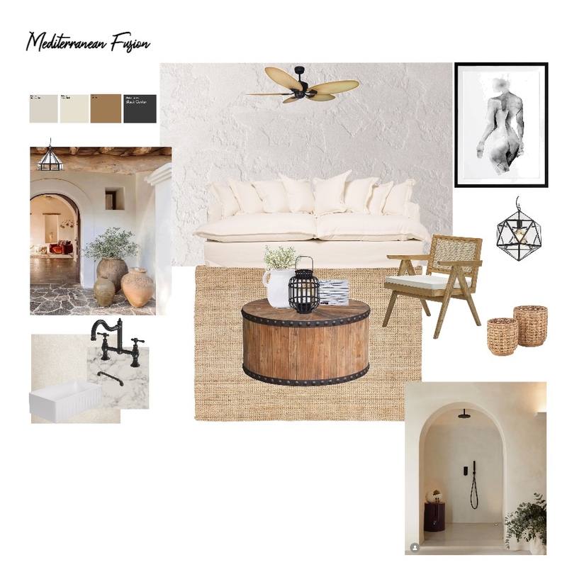 Mediterranean Fusion Mood Board by Dressed AU Maison on Style Sourcebook