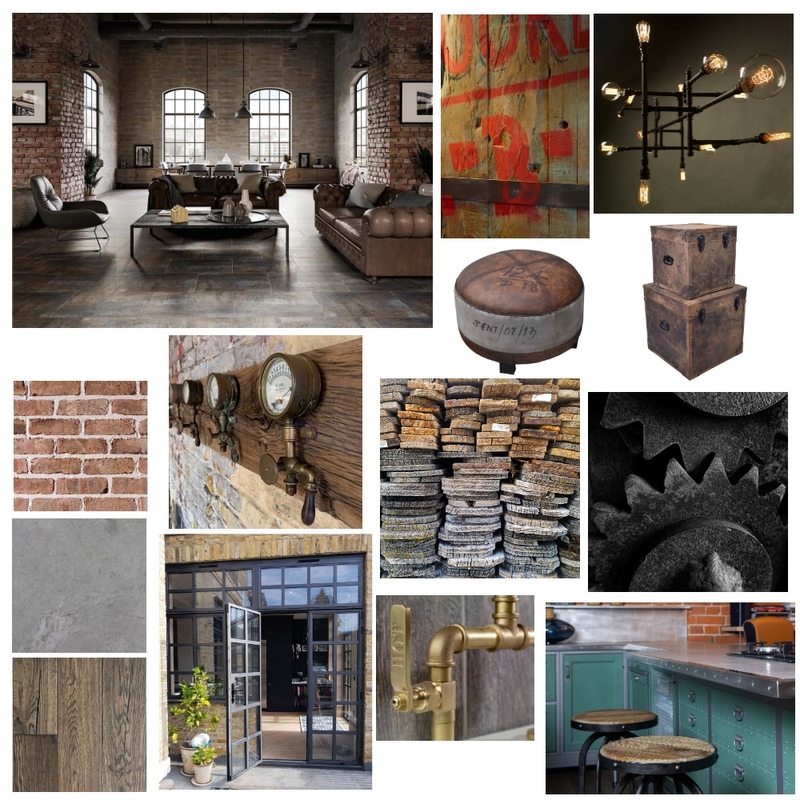 Industrial Mood Board by pelinsabri on Style Sourcebook