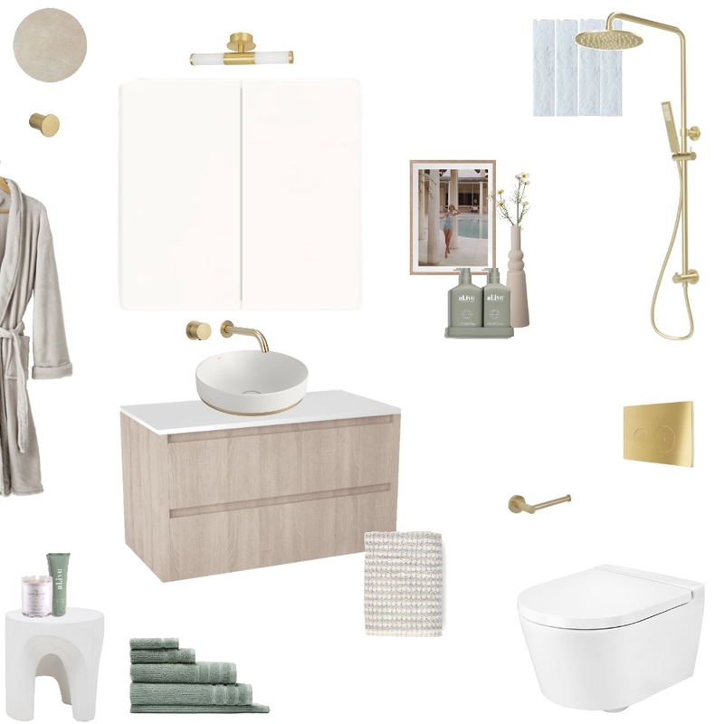 Rosie's Ensuite Sample Board Mood Board by AJ Lawson Designs on Style Sourcebook