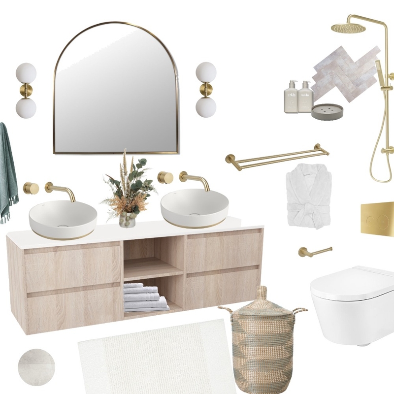 Rosie's Bathroom Sample Board Mood Board by AJ Lawson Designs on Style Sourcebook