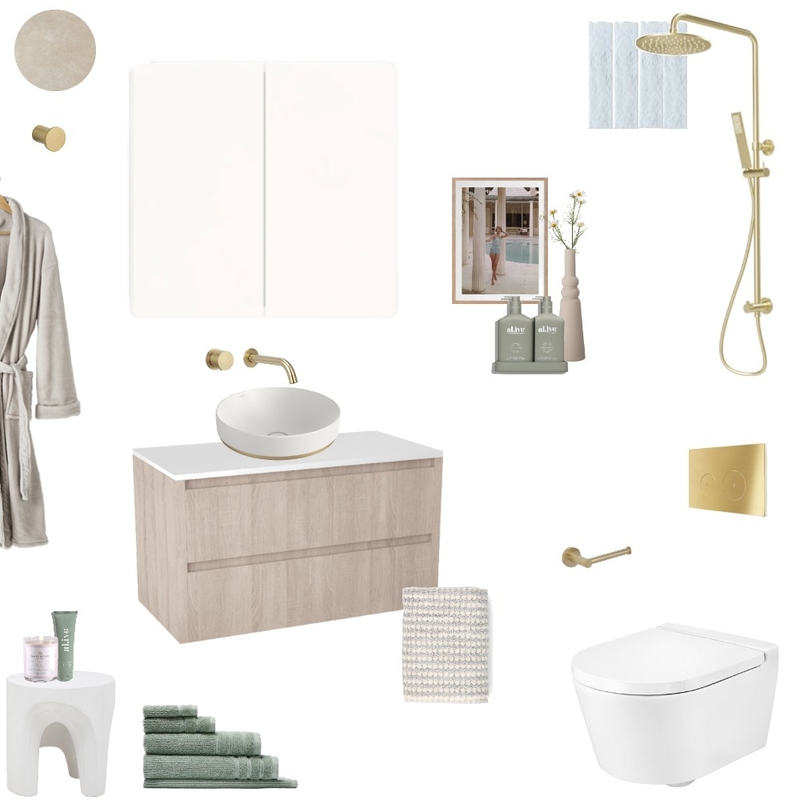 Rosie's Ensuite Sample Board V2 Mood Board by AJ Lawson Designs on Style Sourcebook