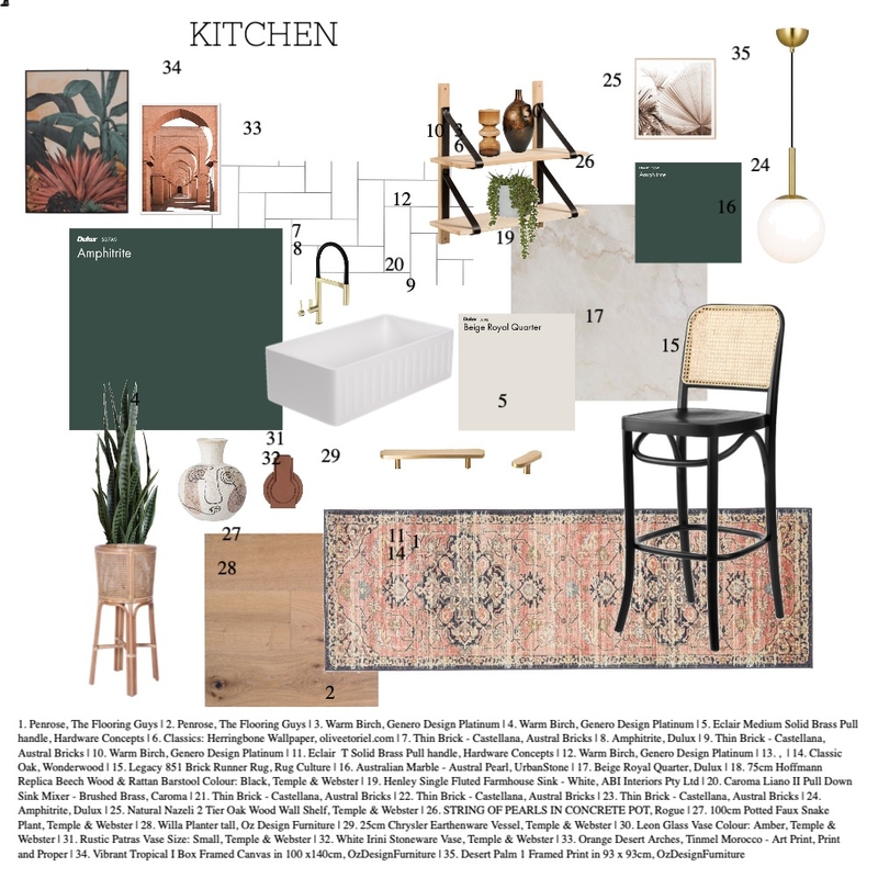 MOD9_KITCHEN Mood Board by Sydney Kaplan on Style Sourcebook