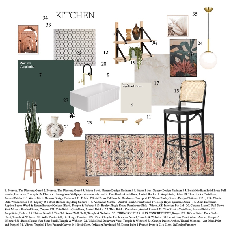 MOD9_KITCHEN Mood Board by Sydney Kaplan on Style Sourcebook