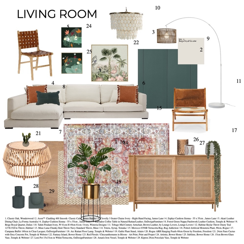 MOD9_LIVINGROOM Mood Board by Sydney Kaplan on Style Sourcebook