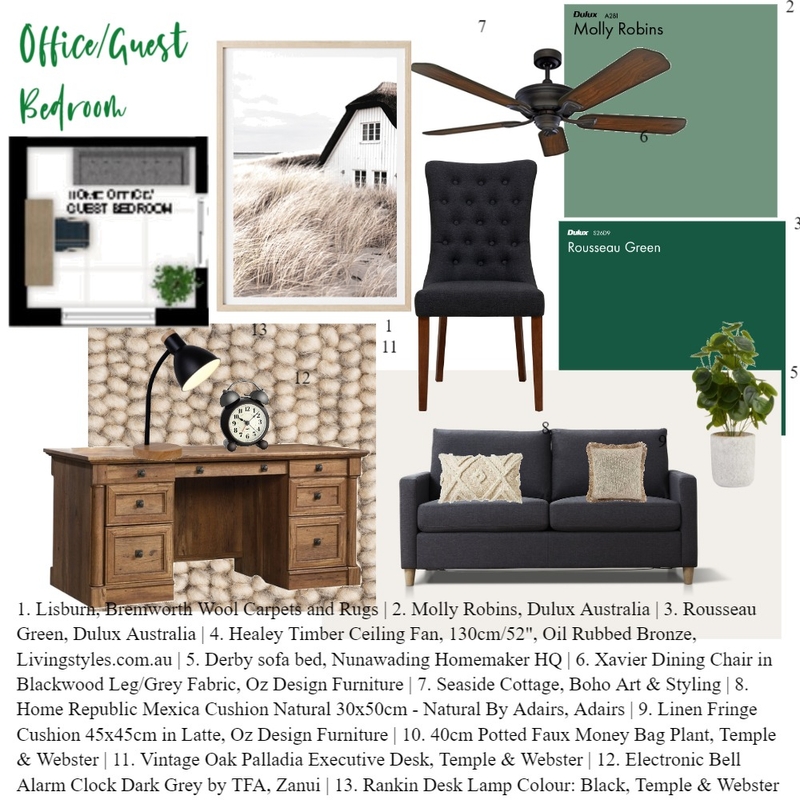 Office/Guest Bedroom Mood Board by Kez1 on Style Sourcebook